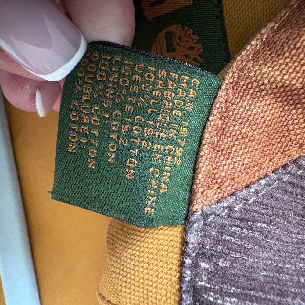 Timberland  Field Jacket Brown Canvas Corduroy XXL Chore Coat GORPCORE Vintage - Picture 6 of 11